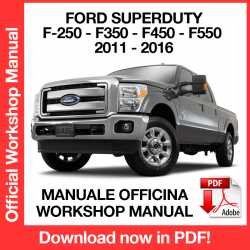 Workshop Manual Ford F-250 F-350 F-450 F-550 (2011-2016)