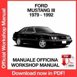 Workshop Manual Ford Mustang 3 (1979-1992)