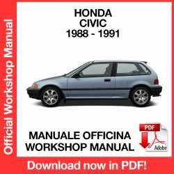 Workshop Manual Honda Civic (1988-1991)