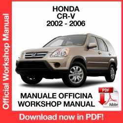 Workshop Manual Honda CR-V (2002-2006)