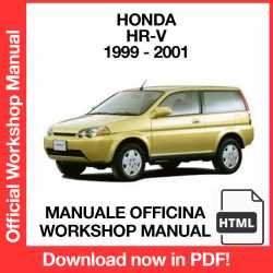 Workshop Manual Honda H-RV HRV (1999-2001)