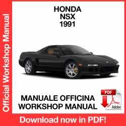 Workshop Manual Honda NSX (1991)