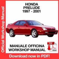 Workshop Manual Honda Prelude (1997-2001)
