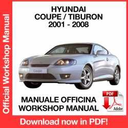 Workshop Manual Hyundai Coupe Tiburon (2001-2008)