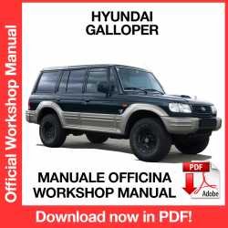 Workshop Manual Hyundai Galloper (ESP)