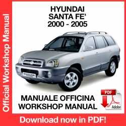 Workshop Manual Hyundai Santa Fe (2000-2005)