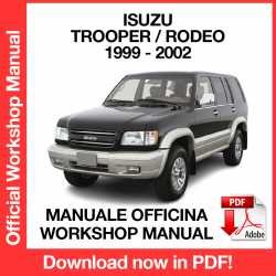 Workshop Manual Isuzu Trooper / Rodeo (1999-2002)