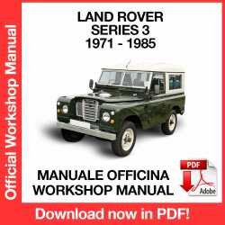 Workshop Manual Land Rover Series 3 (1971-1985)