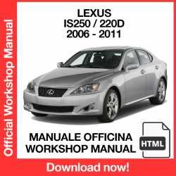 Workshop Manual Lexus IS250 / 220D (2006-2011)