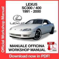 Workshop Manual Lexus SC300 SC400 (1991-2000)