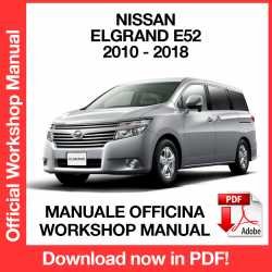 Workshop Manual Nissan Elgrand E52 (2010-2018)