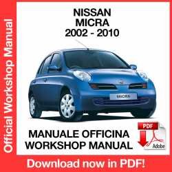 Workshop Manual Nissan Micra K12 (2002-2010)