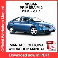 Workshop Manual Nissan Primera P12 (2001-2007)