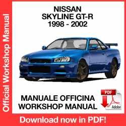 Workshop Manual Nissan Skyline GT-R R34 (1998-2002)