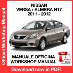 Workshop Manual Nissan Versa Almera N17 (2011-2012)