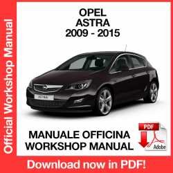 Workshop Manual Opel Astra J (2009-2015)