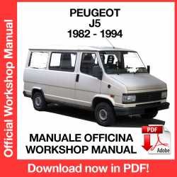 Workshop Manual Peugeot J5 (1982-1994)