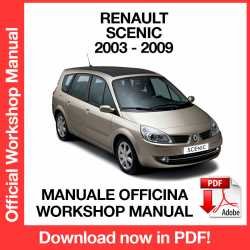 Workshop Manual Renault Scenic II J84 (2003-2009)