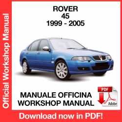 Workshop Manual Rover 45 (1999-2005)