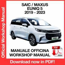 Workshop Manual Saic Maxus Euniq 5 (2019-2023)