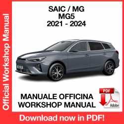 Workshop Manual Saic MG MG5 E (2021-2024)