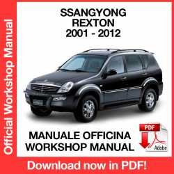 Workshop Manual Ssangyong Rexton Y200 (2001-2012)