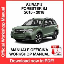 Workshop Manual Subaru Forester SJ (2015-2018)