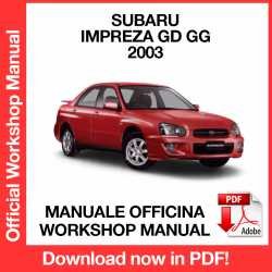Workshop Manual Subaru Impreza GD GG (2003)