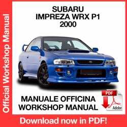 Workshop Manual Subaru Impreza Wrx P1 (2000)