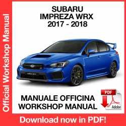 Workshop Manual Subaru Impreza Wrx Sti (2017-2018)