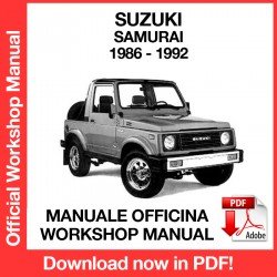 Workshop Manual Suzuki Samurai (1986-1992)