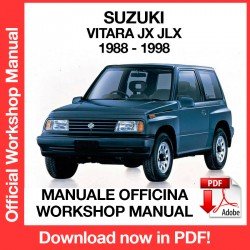 Workshop Manual Suzuki Vitara JX JLX (1988-1998)