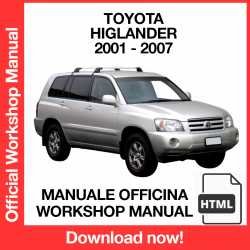 Workshop Manual Toyota Higlander XU20 (2001-2007)