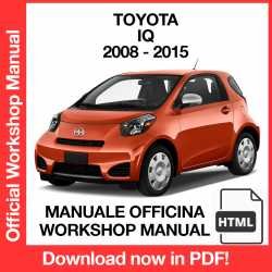 Workshop Manual Toyota IQ (2008-2015)