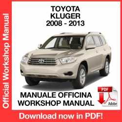 Workshop Manual Toyota Kluger XU40 (2008-2013)