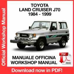 Workshop Manual Toyota Land Cruiser J70 (1984-1999)