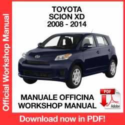 Workshop Manual Toyota Scion XD (2008-2014)