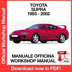 Workshop Manual Toyota Supra (1993-2002)