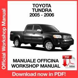 Workshop Manual Toyota Tundra (2005-2006)
