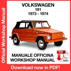 Workshop Manual Volkswagen 181 (1973-1974)