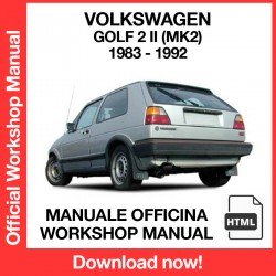 Workshop Manual Volkswagen Golf MK2 (1983-1992)