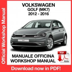 Workshop Manual Volkswagen Golf MK7 (2012-2016)