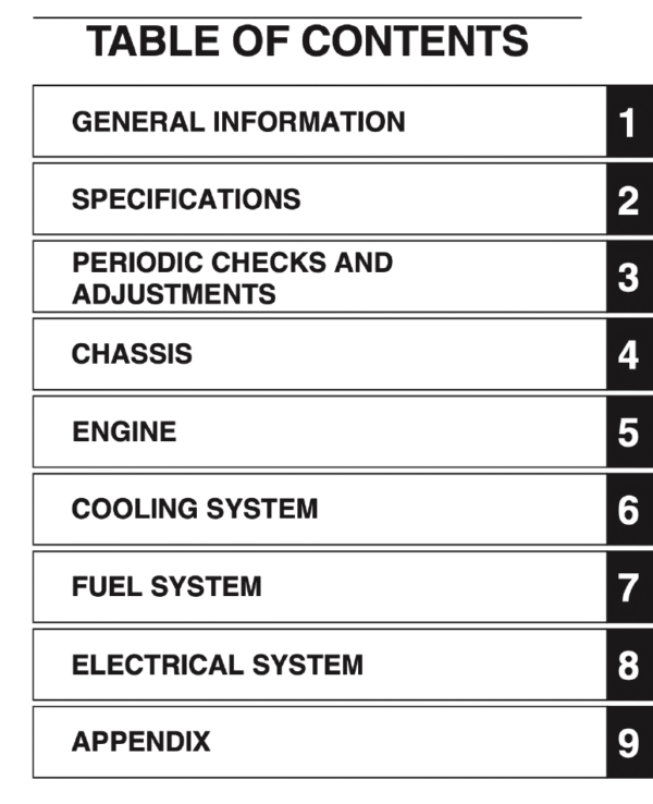 2014-2020 Yamaha MT-07 / FZ-07 Service Repair Workshop Manual in PDF format