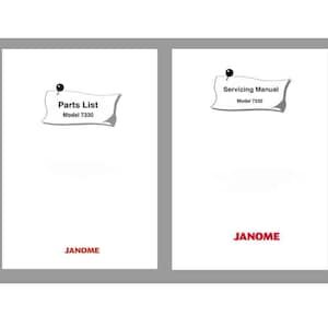 JANOME Magnolia 7330 Sewing machine Service Repair manual & Parts List Schematics * PDF Download