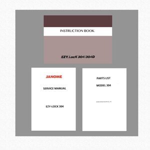 Janome EzyLock 304 304D Serger Repair & Parts Manual (PDF Download)