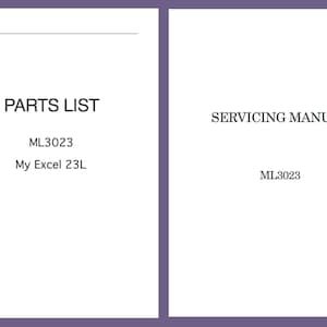 Janome My Excel 23L Sewing Machine Service & Parts Manual (PDF Download)