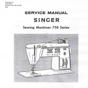 Digital PDF Singer Golden Touch & Sew Sewing Machine Class 750 Series 756 758 Service Repair Manual Book + Parts List How To Set Time Timing