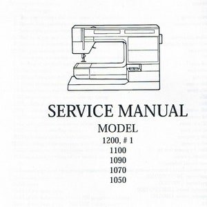 Digital PDF Husqvarna Viking #1 1200 1100 1090 1070 1050 Sewing Machine Service Repair Manual Book + Parts List Timing Tension Faultfinding