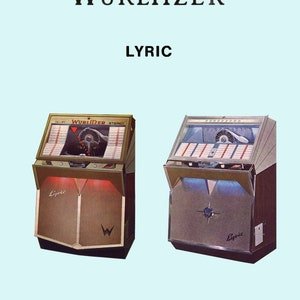 Jukebox WURLITZER Manual High resolution Instant PDF. Models Lyric M and E (1961-63) (juke box)