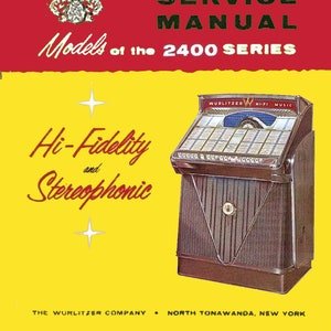 Jukebox WURLITZER Manual High resolution Instant PDF. Models 2400, 2404 e 2410 (1960) (juke box)